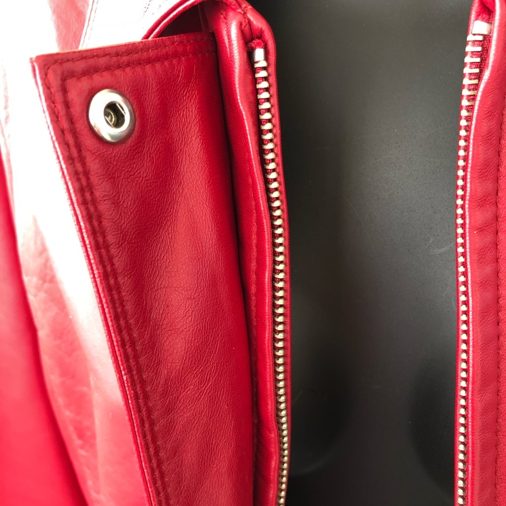 Ellen Tracy Red Leather Jacket - image 4